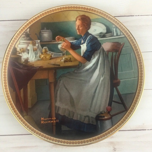 Norman Rockwell Other - Norman Rockwell"s Rediscovered Women Collection "Working In The Kitchen" Plate##